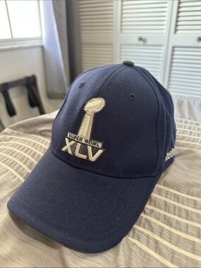 Reebok Navy Blue Super Bowl XLV Embroidered Cap